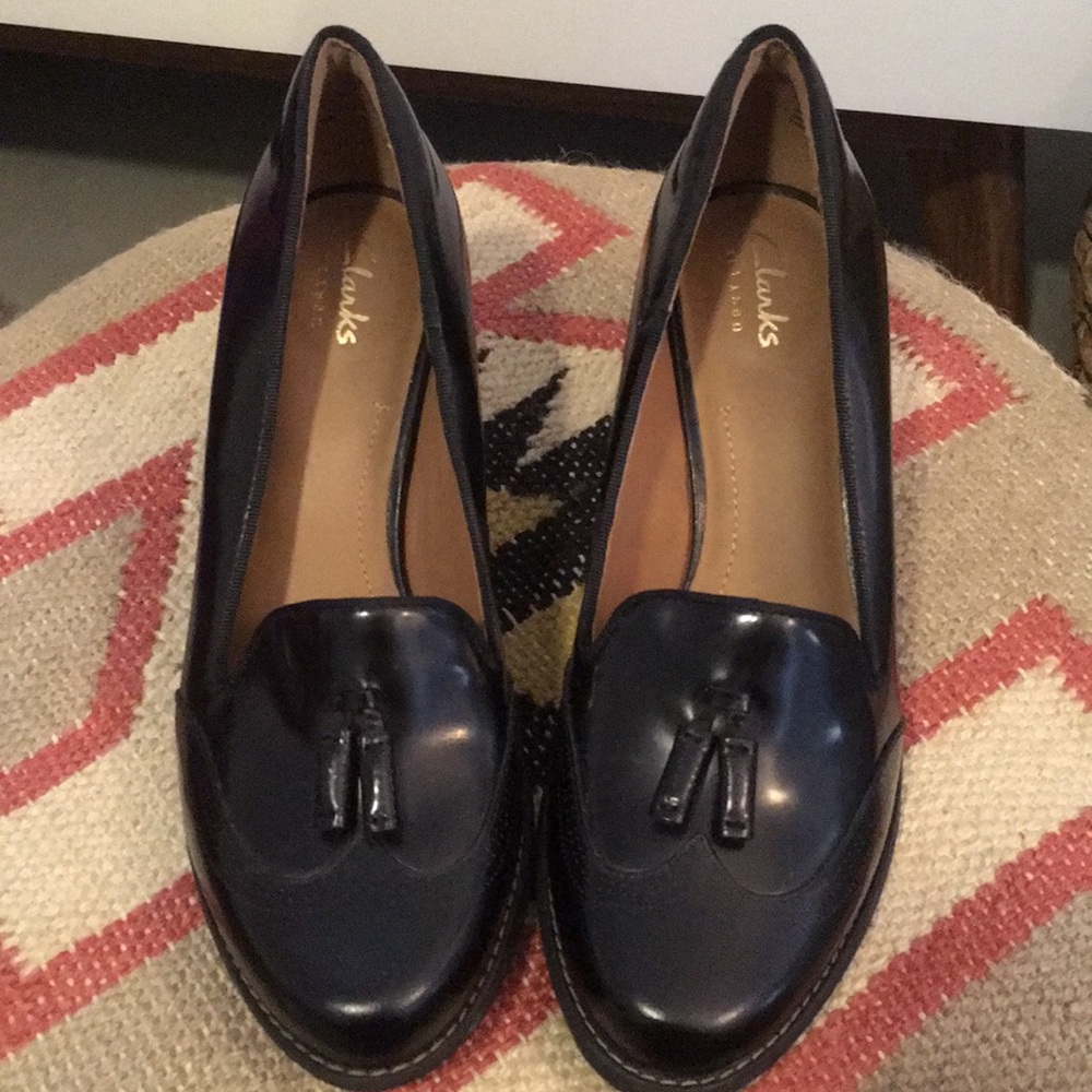 Clarks black heels.